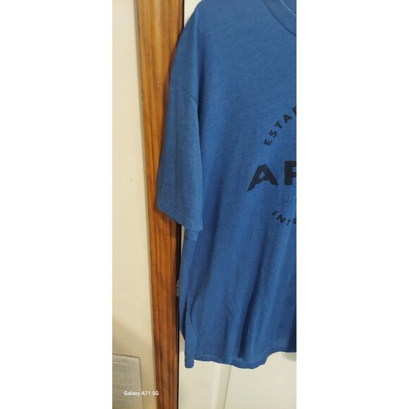Ariat Tek Men’s Shirt Heather Blue Short Sleeve Active Performance XL - Picture 3 of 5